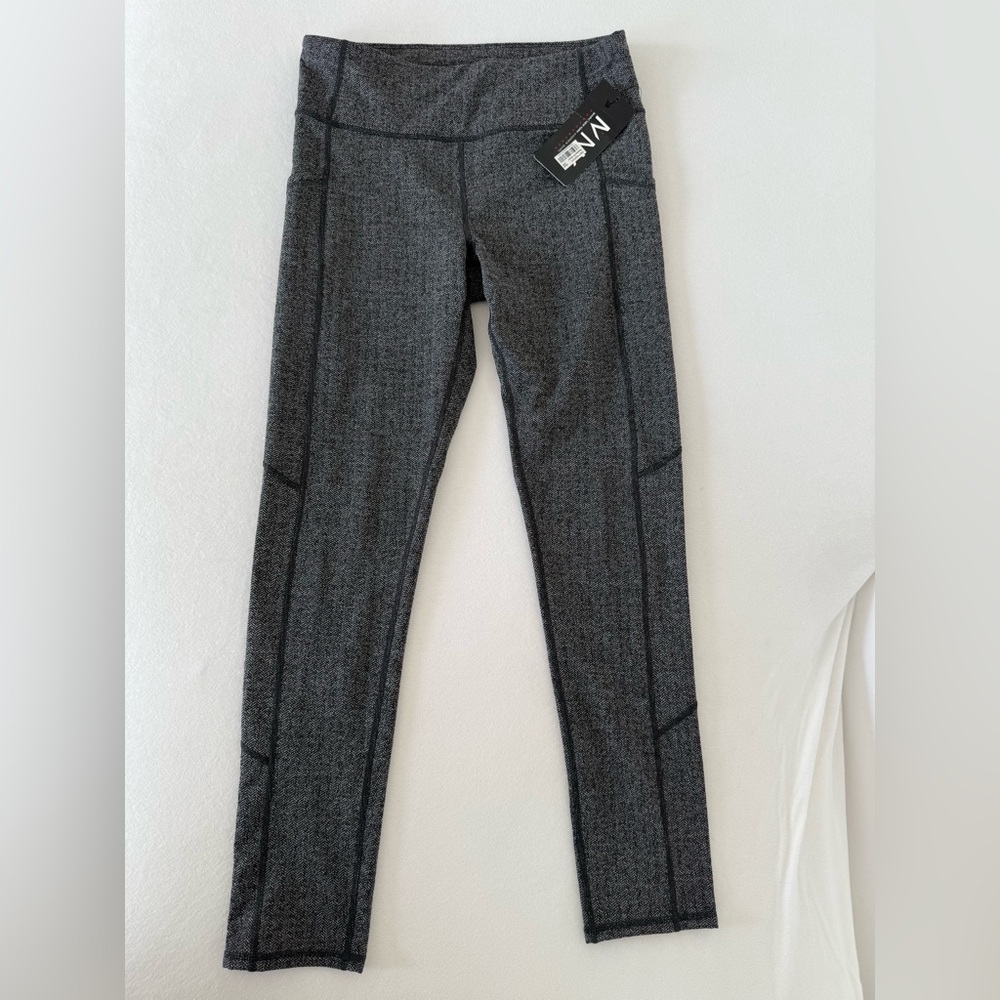 Gray Patterned Leggings Andrew Marc workout pants, leggings